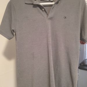 Boy Lg 14/16 Gray Calvin Klein Polo Shirt